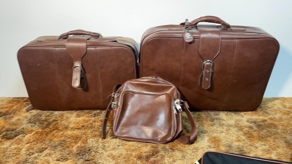 Vintage Suitcases, Carry On, Hang up Bag