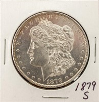Coin 1879-S Morgan Silver Dollar DMPL Unc.