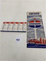 Vintage Oil Change Stickers & Road Map