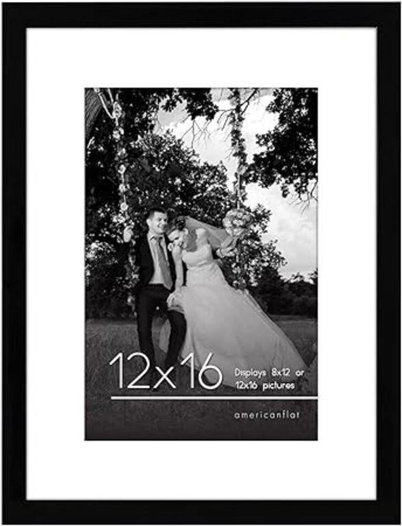 Americanflat 12x16 Picture Frame in Black - Use as