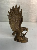 Vintage Brass Eagle Brass Sculpture Eagle Wings Up