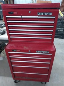 Craftsman two tier, 13 drawer, tool chest on