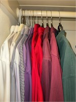 15 long sleeve men's Dress Shirts, Sz 17 1/2