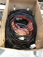 Box w/ extension cords--orange, black