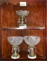 Crystal and Marble Candy Dishes