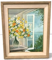Dorthy Saar Floral Still Life Oil On Canvas