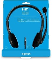Logitech H111 Wired Headset, Stereo Headphones wit