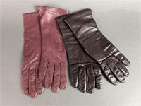 Ladies Saks Fifth Avenue Leather Gloves