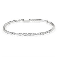 Round 1.02ct White Sapphire Tennis Bracelet