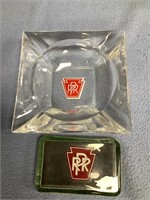 Pennsylvania RR Ashtray and Paperweight