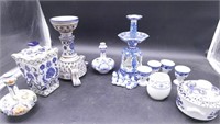 BLUE/WHITE CHINESE CERAMIC SET