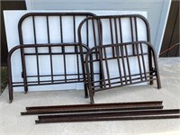 2 sets of steel bed frames. 48”. No springs