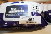 2 PKG ABSOLUTE SANITIZER ALCOHOL WIPES