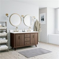 Thomasville Preston 60" Double Vanity in Light Oak