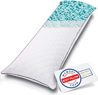 Memory Foam Body Pillow  20x54 Inch  White