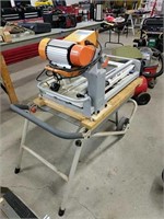Tile Saw With Roll Around Cart