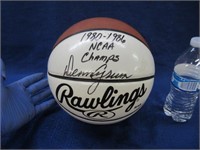 vintage signed "denny crum" basketball