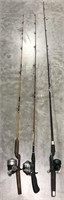 (G) Lot of 3 Fishing Rods including Johnson and