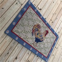 Hand Hooked Rooster Rug