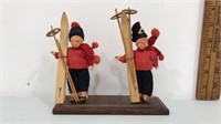 Antique German Skier figures-approx 5.25” tall
