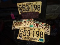 Lot of Wisconsin License Plates