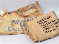 Pair of Burlap Coffee Bean Sacks