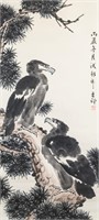 Li Kuchan 1899-1983 Chinese Watercolor Eagle