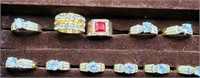11 Costume Jewelry Rings EX Condition See Pics