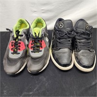 2 Pair Mens Shoes; 10 & 10.5