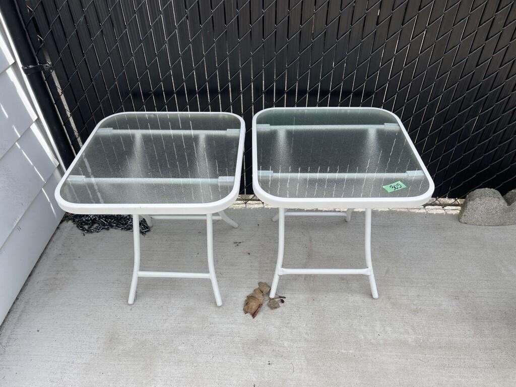 Two outdoor side tables