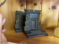 ANTIQUE EGYPTIAN IRON BOOK ENDS BY BRADLEY &