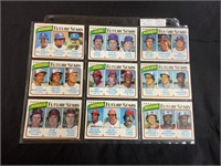 9- 1980 TOPPS FUTURE STAR ROOKIE CARDS