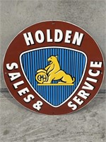 HOLDEN SALES & SERVICE Enamel Sign - Diameter