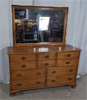 10 Drawer Maple Vanity Dresser