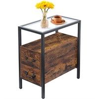 VECELO End Tables, 24" Height Narrow Nightstands