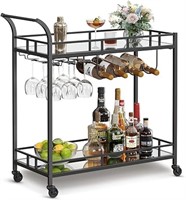 VASAGLE Bar Cart 2 Mirrored retail $120
