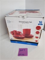 FULL SET BRAND NEW RED DISH SET