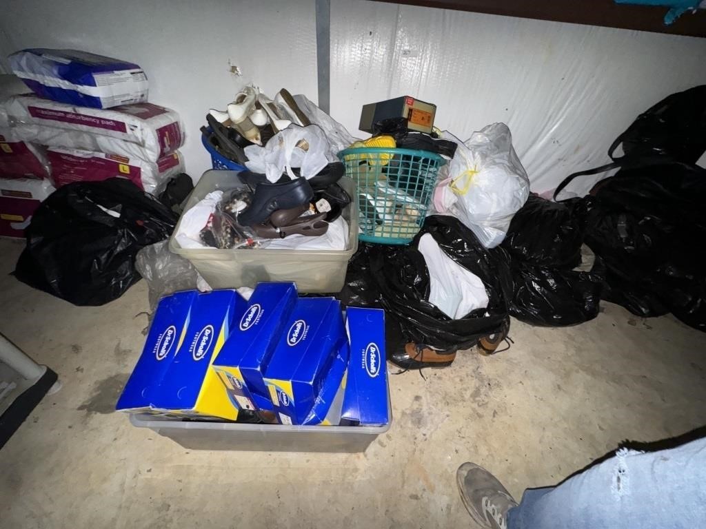 LARGE LOT OF SHOES AND CLOTHING