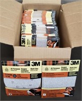 Box of 22 Packs 3M, 4.5" Square 40 Grit Sanding