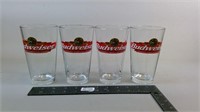 Set of 4 Budweiser Glasses