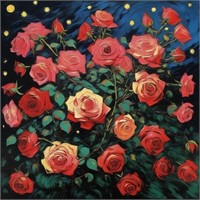 Roses Starry Night 2 Limited Edition Vang Gogh LTD