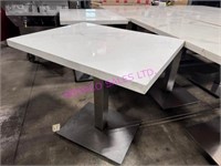 6X, 33"X26" MARBLE TOP TABLE W/ H.D. BASE