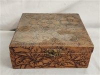 Gorgeous Vintage Pyrography Box