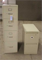 (2) Metal File Cabinets, Approx 15"x27"x30" &