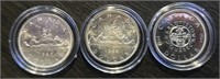 1964, 66 & 67 Canadian Silver Dollars