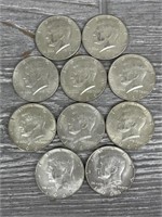 (10) Kennedy Half Dollars