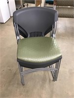 Retro Style Chairs Lot of 4 Stackable Office