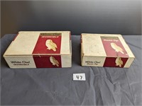 2 White owl Cigar boxs