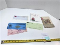 Vtg Ephemera Items,Advertising & Canceled Checks