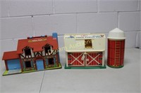 Fisher Price House, Barn & Silo with Accessories